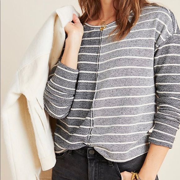 Anthropologie Tops - Anthropologie Devin Textured Sweatshirt